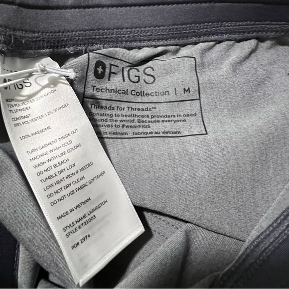 Figs Livingston Basic Scrub Pants in Graphite - Medium - Picture 10 of 10